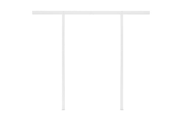 Automaattisesti kelautuva markiisi tolpilla 3,5x2,5m - Keltainen - Ikkunatarvikkeet - Parvekemarkiisi - Terassimarkiisi - Markiisi
