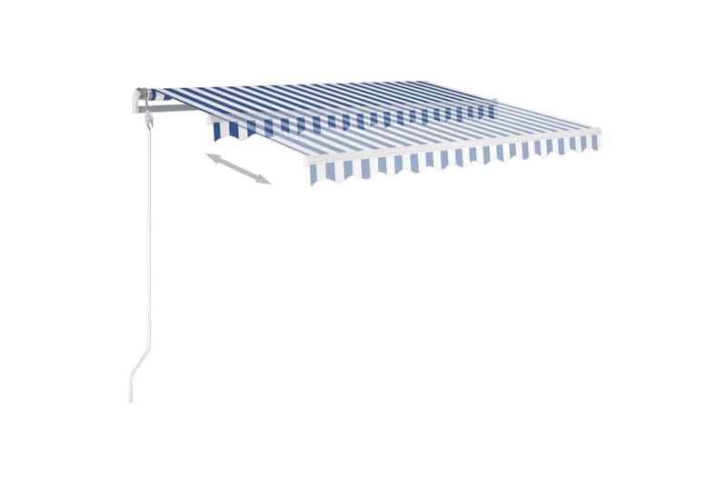 Automaattisesti sisäänkelattava markiisi 300x250cm sinivalk. - Puutarhakalusteet - Aurinkosuoja - Markiisi
 - Terassimarkiisi