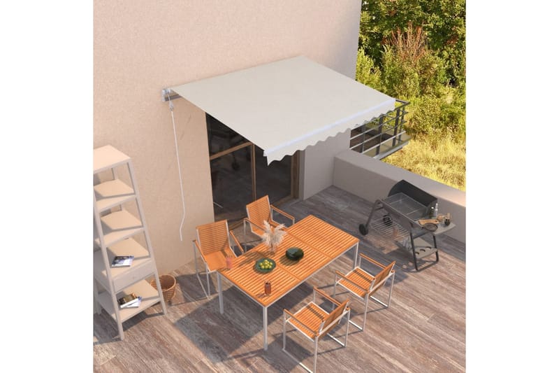 Automaattisesti sisäänkelattava markiisi 350x250 cm kerma - Puutarhakalusteet - Aurinkosuoja - Markiisi
 - Terassimarkiisi