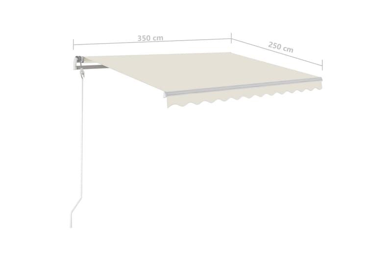 Automaattisesti sisäänkelattava markiisi 350x250 cm kerma - Puutarhakalusteet - Aurinkosuoja - Markiisi
 - Terassimarkiisi
