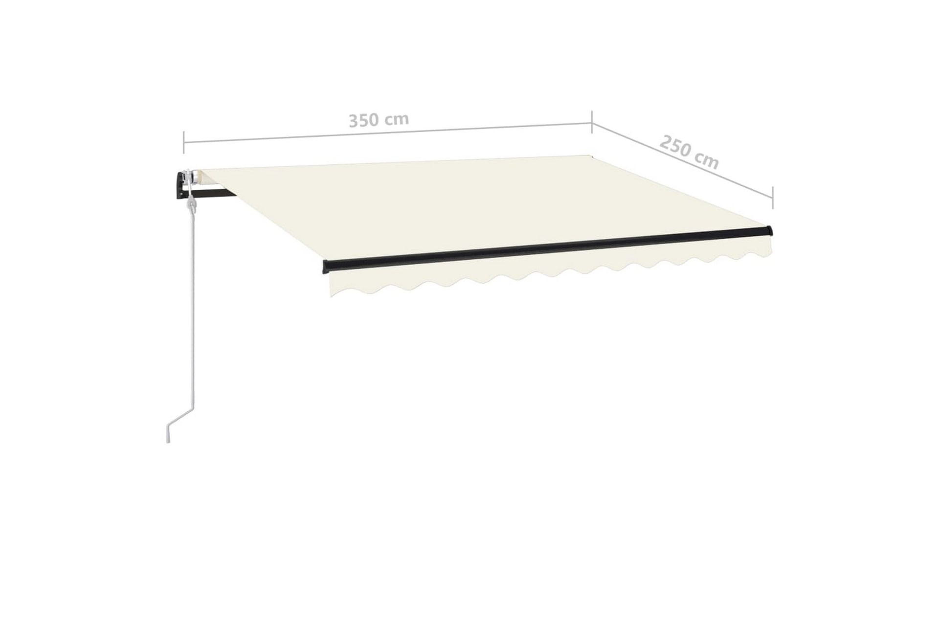 Automaattisesti sisäänkelattava markiisi 350x250 cm kerma - Puutarhakalusteet - Aurinkosuoja - Markiisi
 - Terassimarkiisi