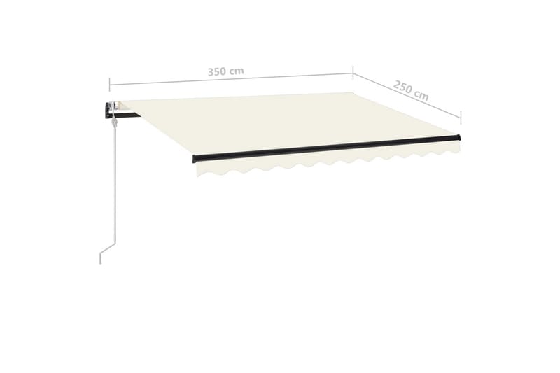 Automaattisesti sisäänkelattava markiisi 350x250 cm kerma - Puutarhakalusteet - Aurinkosuoja - Markiisi
 - Terassimarkiisi