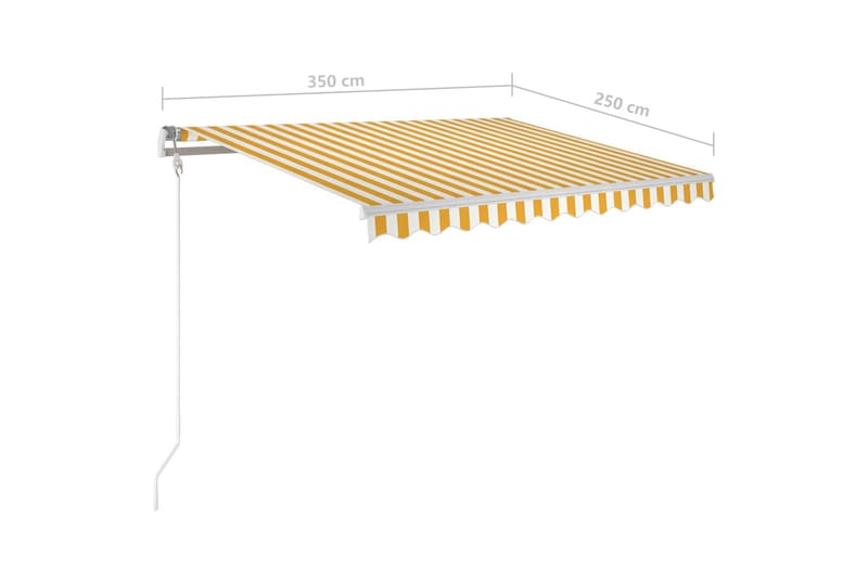 Automaattisesti sisäänkelattava markiisi 350x250cm kelta - Puutarhakalusteet - Aurinkosuoja - Markiisi
 - Terassimarkiisi