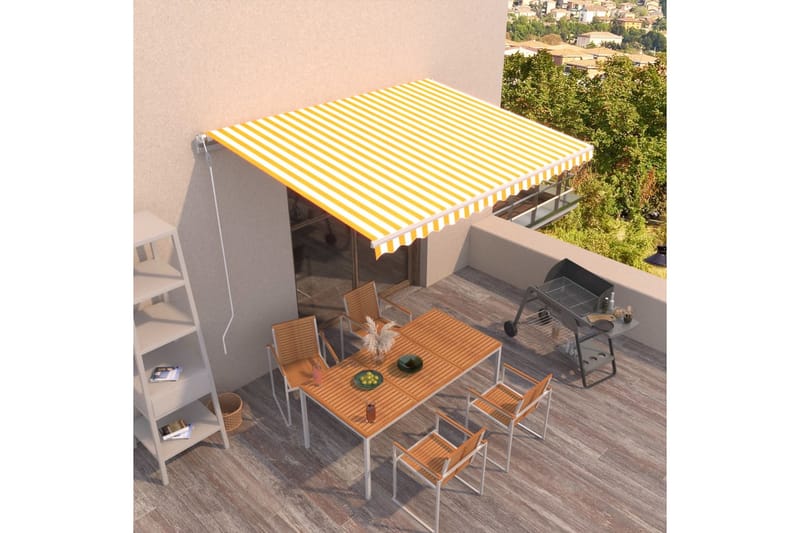 Automaattisesti sisäänkelattava markiisi 400x350 cm - Puutarhakalusteet - Aurinkosuoja - Markiisi
 - Terassimarkiisi