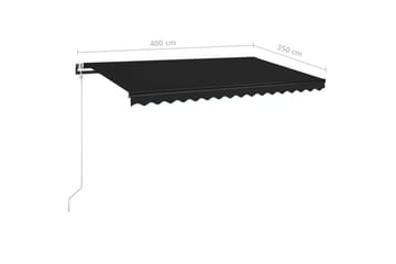 Automaattisesti sisäänkelattava markiisi 400x350 cm - Puutarhakalusteet - Aurinkosuoja - Markiisi
 - Terassimarkiisi