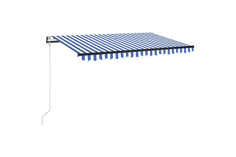 Automaattisesti sisäänkelattava markiisi 400x350cm sinivalk. - Puutarhakalusteet - Aurinkosuoja - Markiisi
 - Terassimarkiisi
