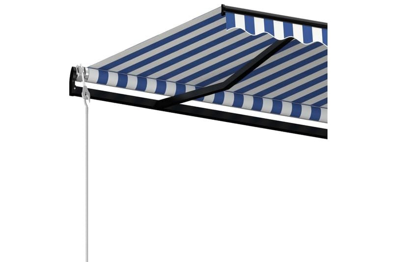 Automaattisesti sisäänkelattava markiisi 400x350cm sinivalk. - Puutarhakalusteet - Aurinkosuoja - Markiisi
 - Terassimarkiisi