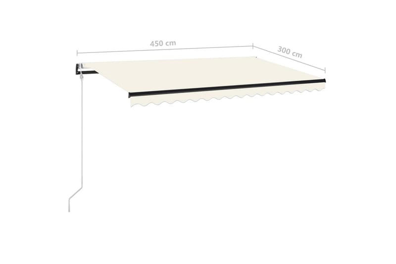 Automaattisesti sisäänkelattava markiisi 450x300 cm kerma - Terassimarkiisi - Markiisi
 - Parvekemarkiisi - Ikkunatarvikkeet