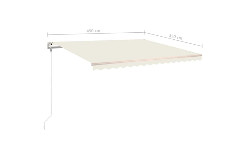 Automaattisesti sisäänkelattava markiisi 450x350 cm kerma - Puutarhakalusteet - Aurinkosuoja - Markiisi
 - Terassimarkiisi