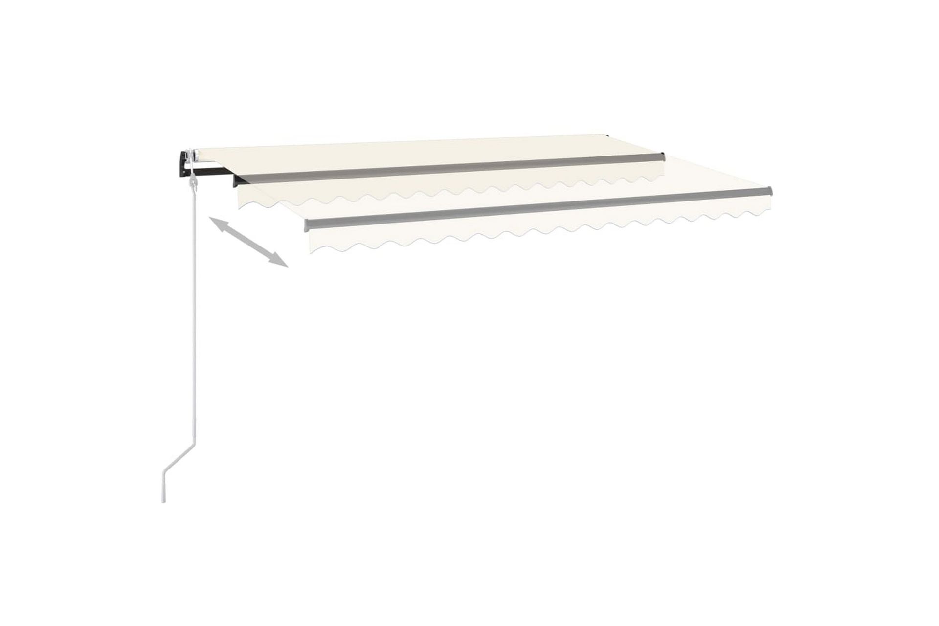 Automaattisesti sisäänkelattava markiisi 450x350 cm kerma - Puutarhakalusteet - Aurinkosuoja - Markiisi
 - Terassimarkiisi