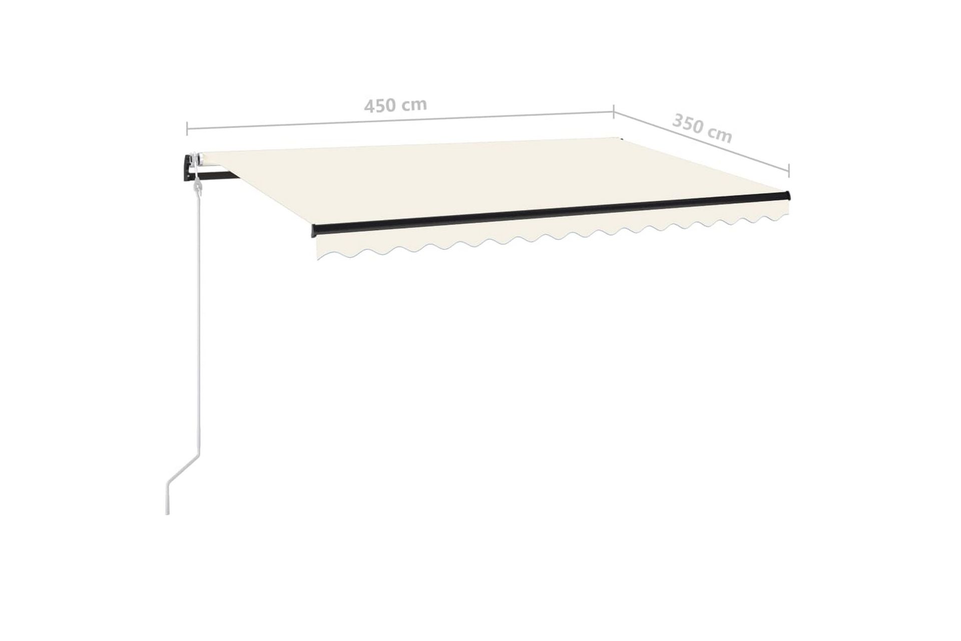Automaattisesti sisäänkelattava markiisi 450x350 cm kerma - Puutarhakalusteet - Aurinkosuoja - Markiisi
 - Terassimarkiisi
