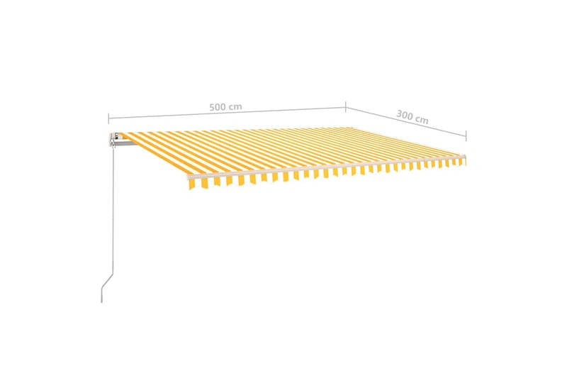 Automaattisesti sisäänkelattava markiisi 500x300 cm - Puutarhakalusteet - Aurinkosuoja - Markiisi
 - Terassimarkiisi