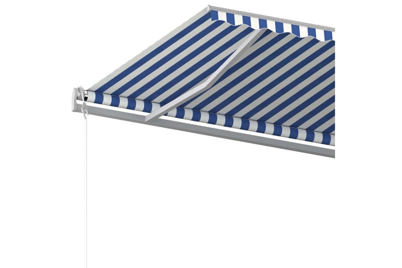 Automaattisesti sisäänkelattava markiisi 500x350cm sinivalk. - Puutarhakalusteet - Aurinkosuoja - Markiisi
 - Terassimarkiisi