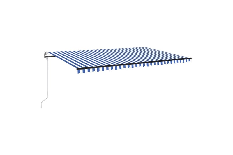 Automaattisesti sisäänkelattava markiisi 500x350cm sinivalk. - Puutarhakalusteet - Aurinkosuoja - Markiisi
 - Terassimarkiisi