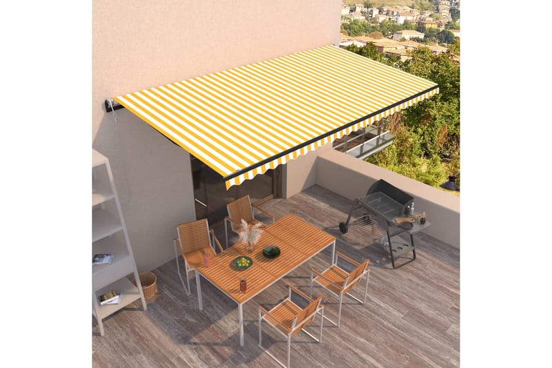 Automaattisesti sisäänkelattava markiisi 600x350 cm - Puutarhakalusteet - Aurinkosuoja - Markiisi
 - Terassimarkiisi