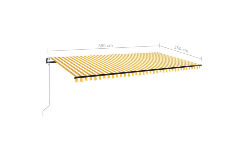 Automaattisesti sisäänkelattava markiisi 600x350 cm - Puutarhakalusteet - Aurinkosuoja - Markiisi
 - Terassimarkiisi