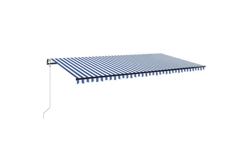 Automaattisesti sisäänkelattava markiisi 600x350cm sinivalk. - Puutarhakalusteet - Aurinkosuoja - Markiisi
 - Terassimarkiisi
