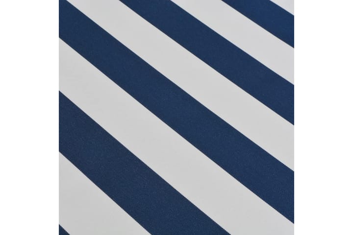 Käsikäyttöinen taittuva markiisi 400 cm sininen/valkoinen - Sininen - Ikkunatarvikkeet - Parvekemarkiisi - Terassimarkiisi - Markiisi