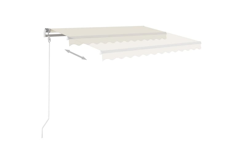 Käsin sisäänkelattava markiisi LEDillä 300x250 cm kerma - Kerma - Puutarhakalusteet - Aurinkosuoja - Markiisi
 - Terassimarkiisi