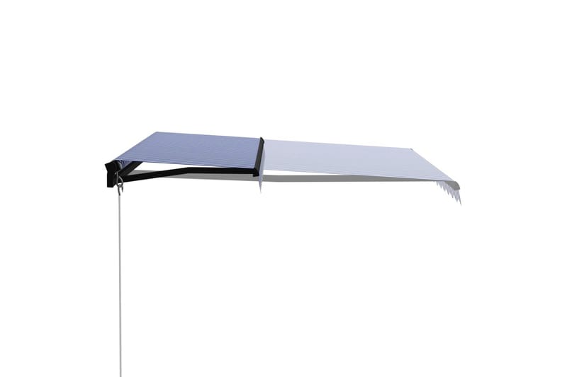 Käsin sisäänkelattava markiisi LEDillä 300x250 cm - Sininen - Puutarhakalusteet - Aurinkosuoja - Markiisi