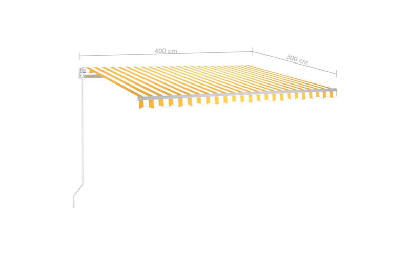 Käsin sisäänkelattava markiisi LEDillä 400x300cm - Puutarhakalusteet - Aurinkosuoja - Markiisi
 - Terassimarkiisi