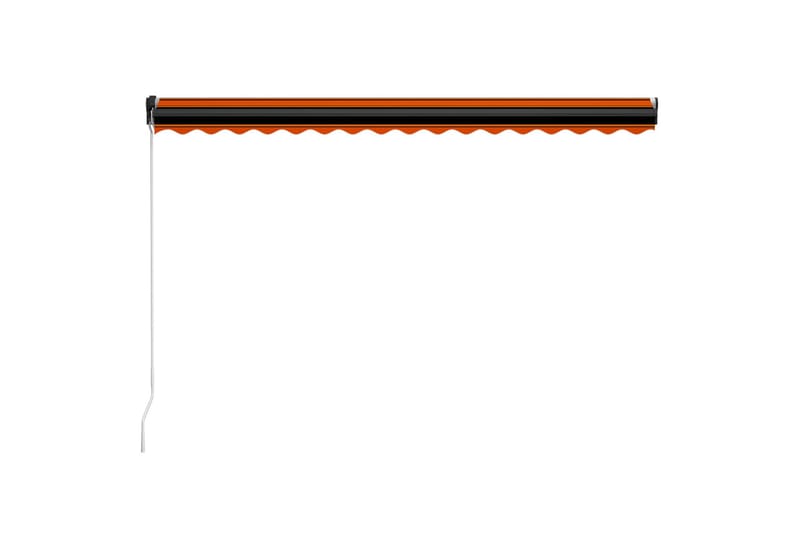 Käsin sisäänkelattava markiisi LEDillä 450x300 cm - Oranssi - Puutarhakalusteet - Aurinkosuoja - Markiisi