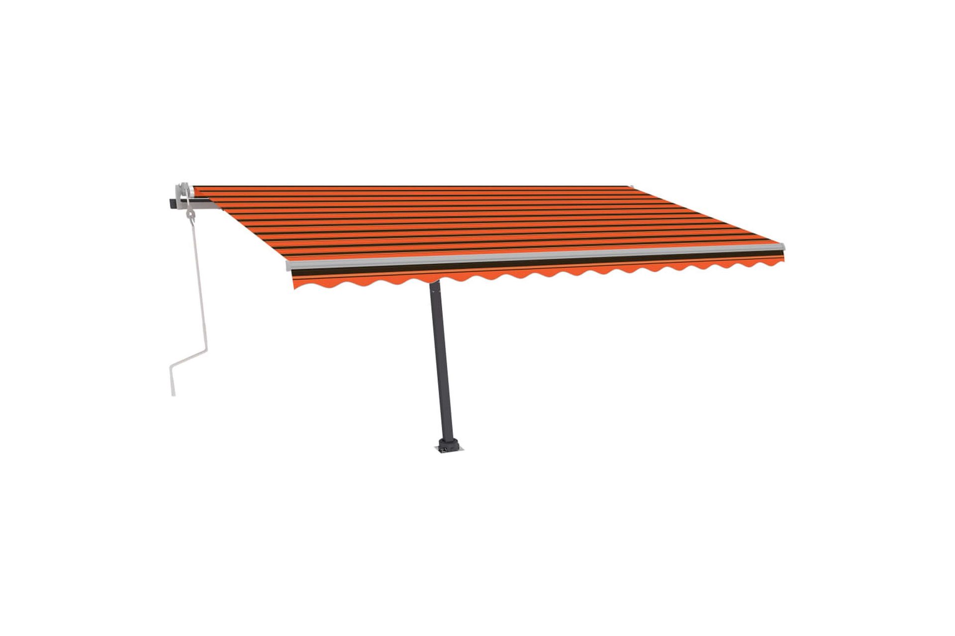 Käsin sisäänkelattava markiisi LEDillä 450x300 cm - Oranssi - Puutarhakalusteet - Aurinkosuoja - Markiisi
 - Terassimarkiisi