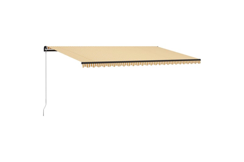 Käsin sisäänkelattava markiisi LEDillä 600x300 cm - Keltainen - Puutarhakalusteet - Aurinkosuoja - Markiisi