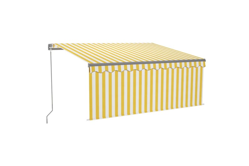 Käsin sisäänkelattava markiisi verhot/LED 3,5x2,5 m - Puutarhakalusteet - Aurinkosuoja - Markiisi