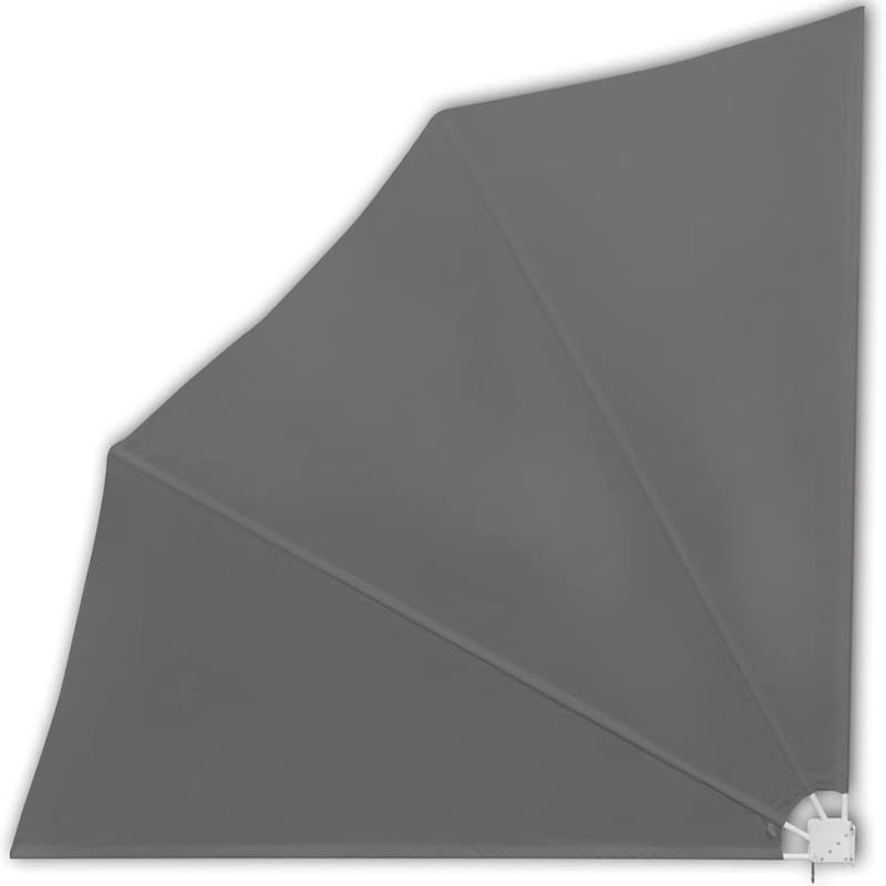 Kokoontaittuva parvekkeen sivumarkiisi harmaa 140x140 cm - Harmaa - Puutarhakalusteet - Aurinkosuoja - Markiisi
 - Parvekemarkiisi
