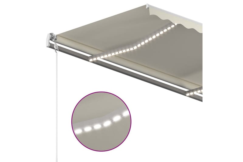 Manuaalisesti kelattava markiisi LED-valot 3x2,5 m kerma - Kerma - Puutarhakalusteet - Aurinkosuoja - Markiisi
 - Terassimarkiisi