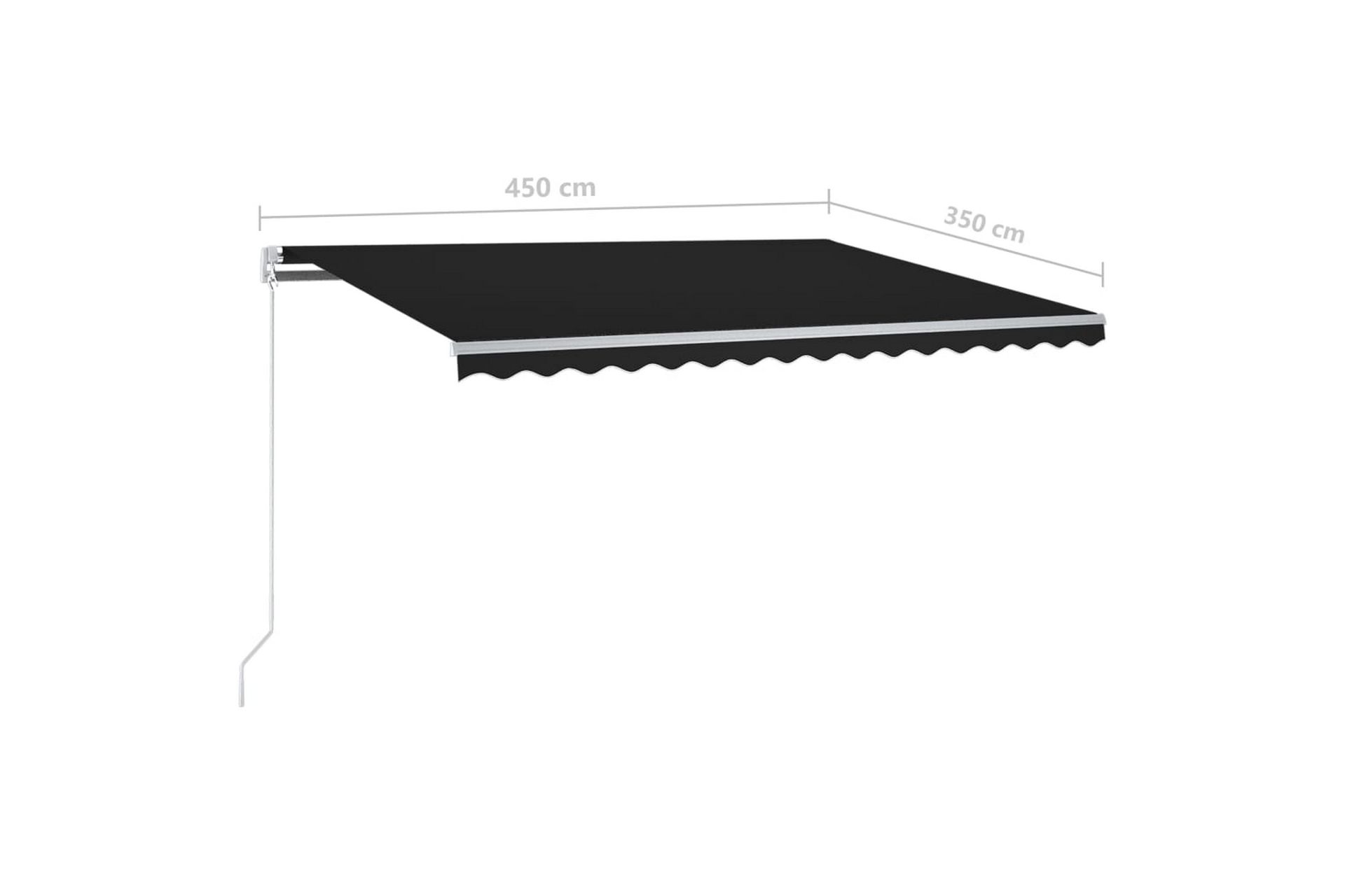 Manuaalisesti kelattava markiisi LED-valot 4,5x3,5m - Puutarhakalusteet - Aurinkosuoja - Markiisi
 - Terassimarkiisi