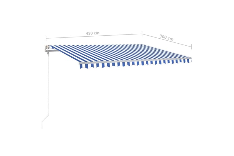 Manuaalisesti kelattava markiisi LED-valot 4,5x3m - Puutarhakalusteet - Aurinkosuoja - Markiisi
 - Terassimarkiisi
