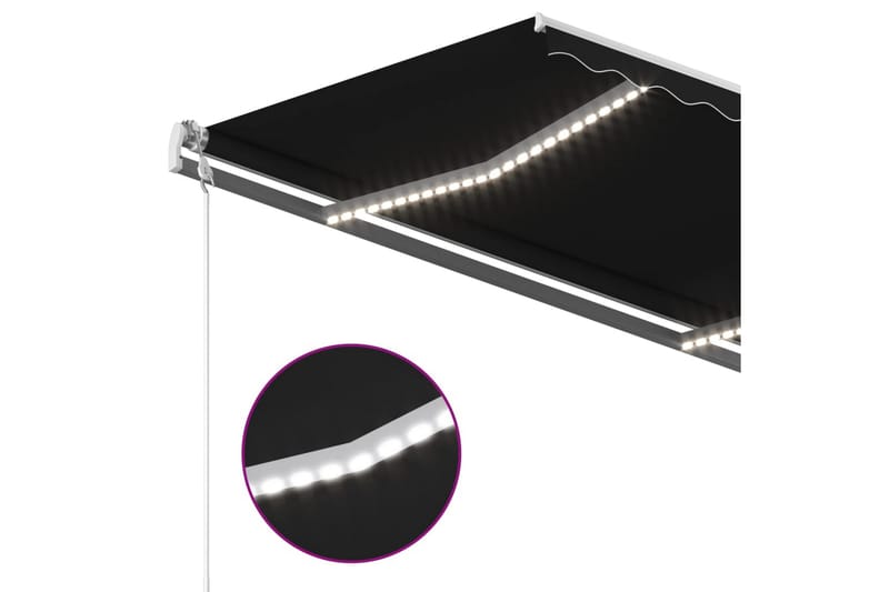 Manuaalisesti kelattava markiisi LED-valot 4x3,5 m - Puutarhakalusteet - Aurinkosuoja - Markiisi
 - Terassimarkiisi