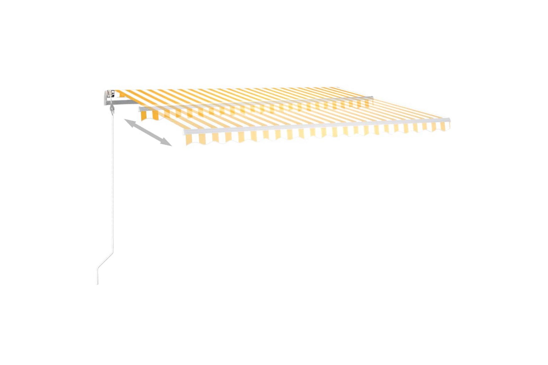 Manuaalisesti kelattava markiisi LED-valot 4x3 m - Puutarhakalusteet - Aurinkosuoja - Markiisi
 - Terassimarkiisi