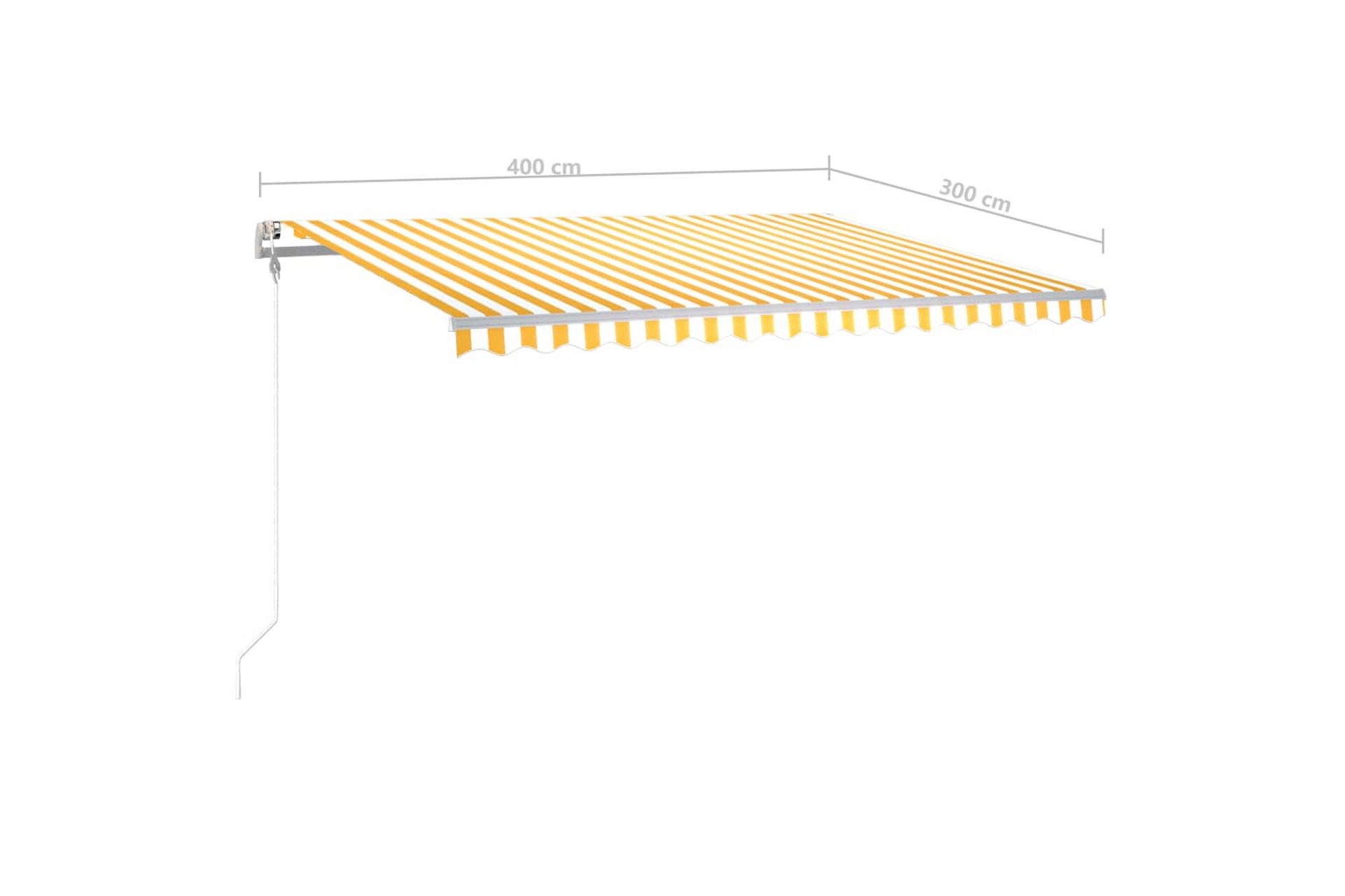 Manuaalisesti kelattava markiisi LED-valot 4x3 m - Puutarhakalusteet - Aurinkosuoja - Markiisi
 - Terassimarkiisi