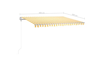 Manuaalisesti kelattava markiisi LED-valot 4x3 m - Puutarhakalusteet - Aurinkosuoja - Markiisi
 - Terassimarkiisi