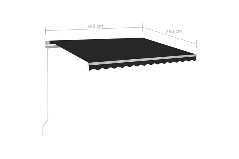 Manuaalisesti kelattava markiisi LEDillä 300x250 cm - Puutarhakalusteet - Aurinkosuoja - Markiisi
 - Terassimarkiisi
