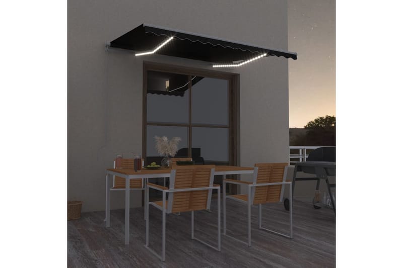 Manuaalisesti kelattava markiisi LEDillä 300x250 cm - Puutarhakalusteet - Aurinkosuoja - Markiisi
 - Terassimarkiisi