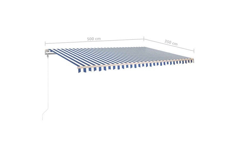 Manuaalisesti kelattava markiisi tolpilla 5x3,5 m - Puutarhakalusteet - Aurinkosuoja - Markiisi
 - Terassimarkiisi