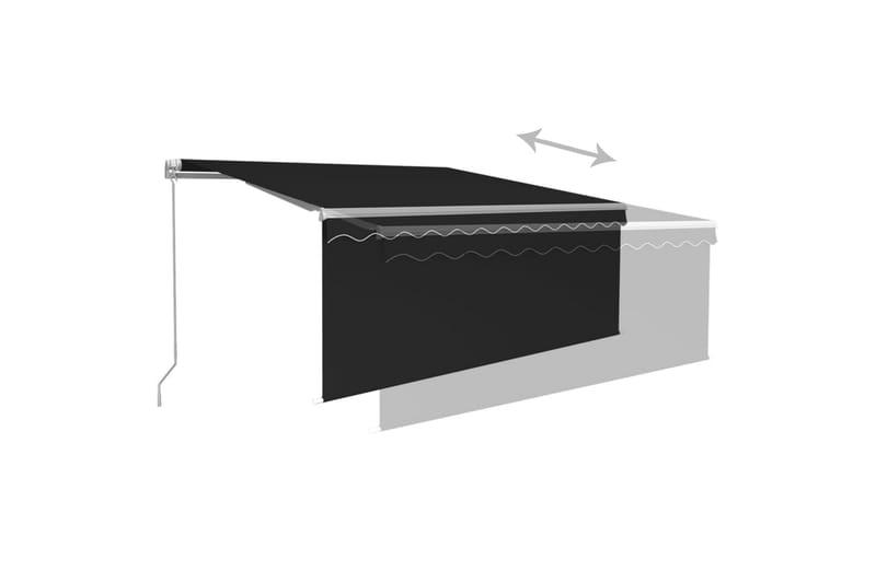 Manuaalisesti kelattava markiisi verhoilla 3x2,5 m - Puutarhakalusteet - Aurinkosuoja - Markiisi