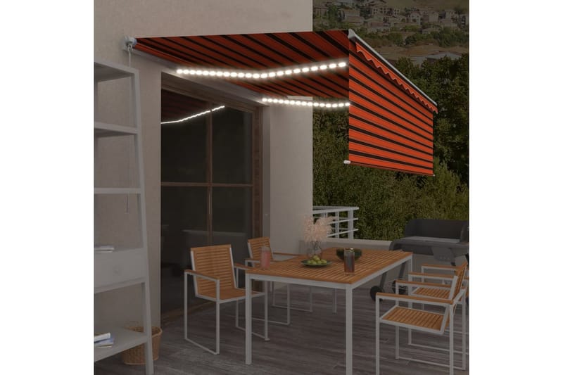 Manuaalisesti kelattava markiisi verhoilla 4x3 m - Puutarhakalusteet - Aurinkosuoja - Markiisi