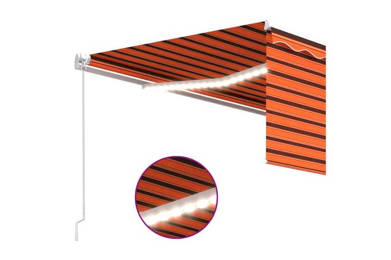 Manuaalisesti kelattava markiisi verhoilla 4x3 m - Puutarhakalusteet - Aurinkosuoja - Markiisi