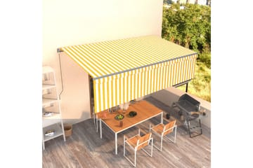 Manuaalisesti kelattava markiisi verhoilla 5x3 m - Puutarhakalusteet - Aurinkosuoja - Markiisi