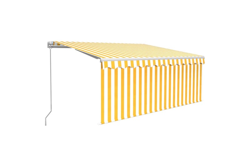 Manuaalisesti kelattava markiisi verho/LED 3x2,5 m - Puutarhakalusteet - Aurinkosuoja - Markiisi