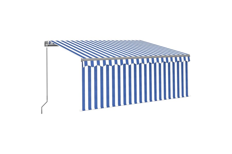 Manuaalisesti kelattava markiisi verho/LED 3x2,5m - Puutarhakalusteet - Aurinkosuoja - Markiisi
