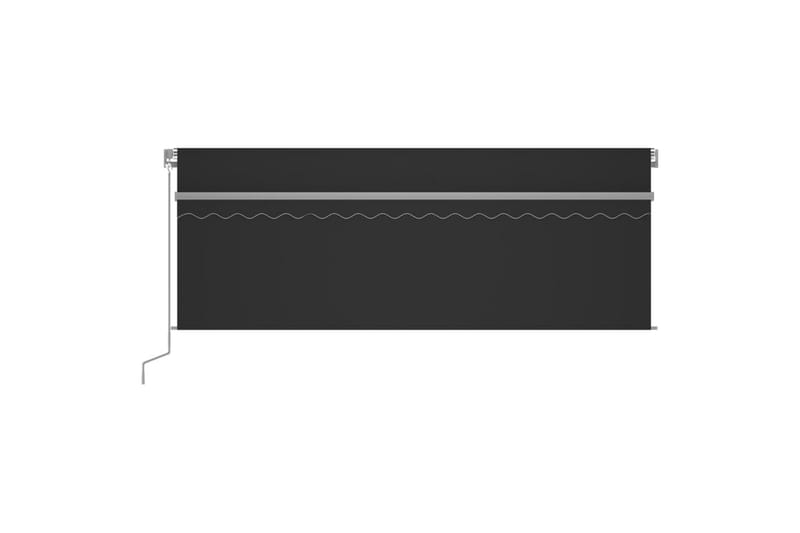 Manuaalisesti kelattava markiisi verho/LED 4,5x3 m - Antrasiitti - Puutarhakalusteet - Aurinkosuoja - Markiisi