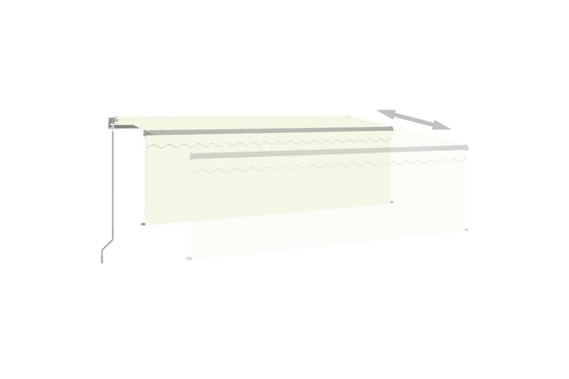 Manuaalisesti kelattava markiisi verho/LED 4,5x3 m kerma - Puutarhakalusteet - Aurinkosuoja - Markiisi