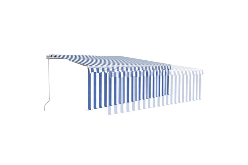 Manuaalisesti kelattava markiisi verho/LED 4x3 m - Puutarhakalusteet - Aurinkosuoja - Markiisi