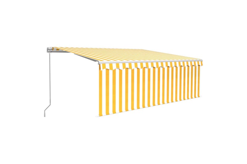 Manuaalisesti kelattava markiisi verhot/LED 4x3m - Puutarhakalusteet - Aurinkosuoja - Markiisi